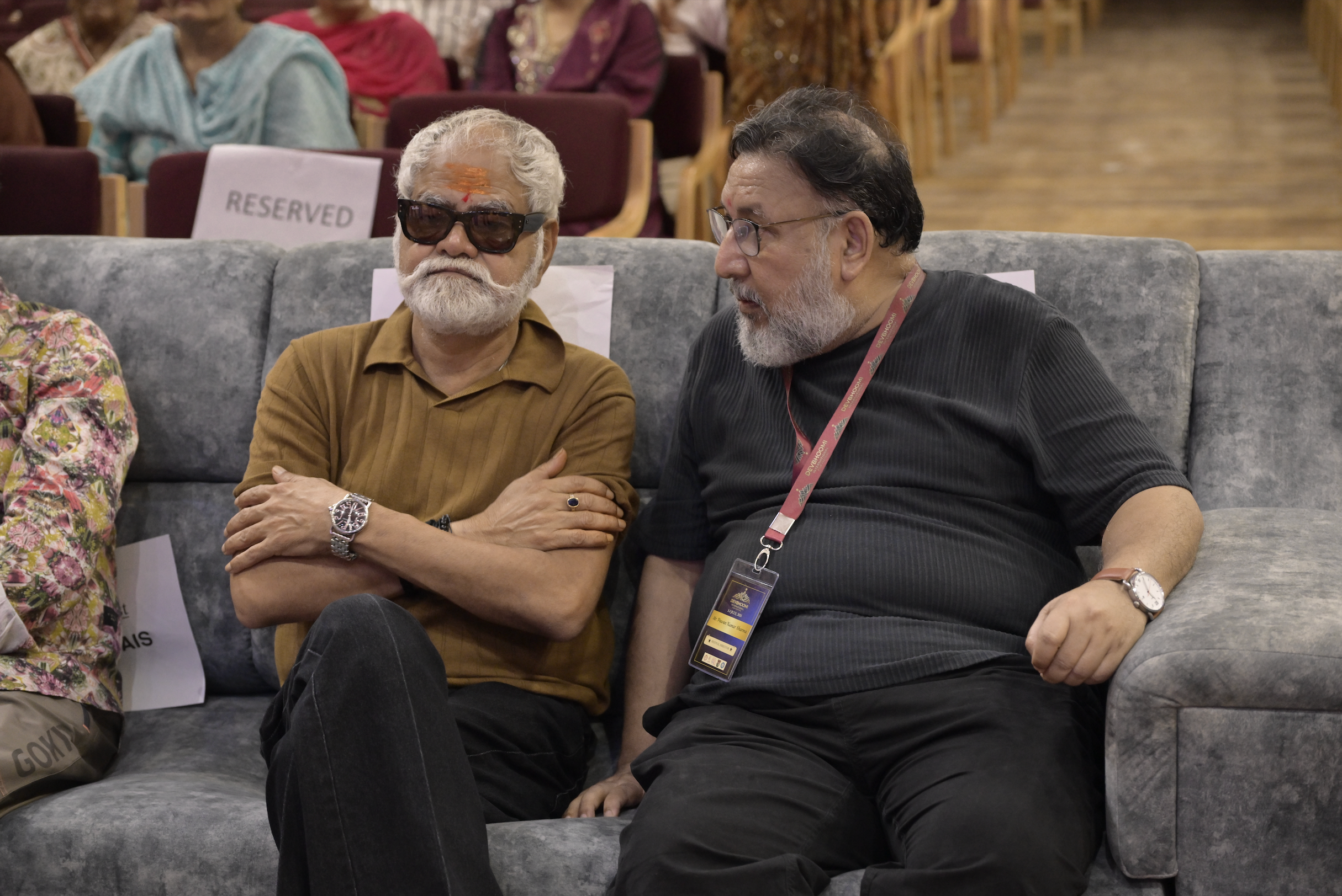 Two men in conversation at DBIFF